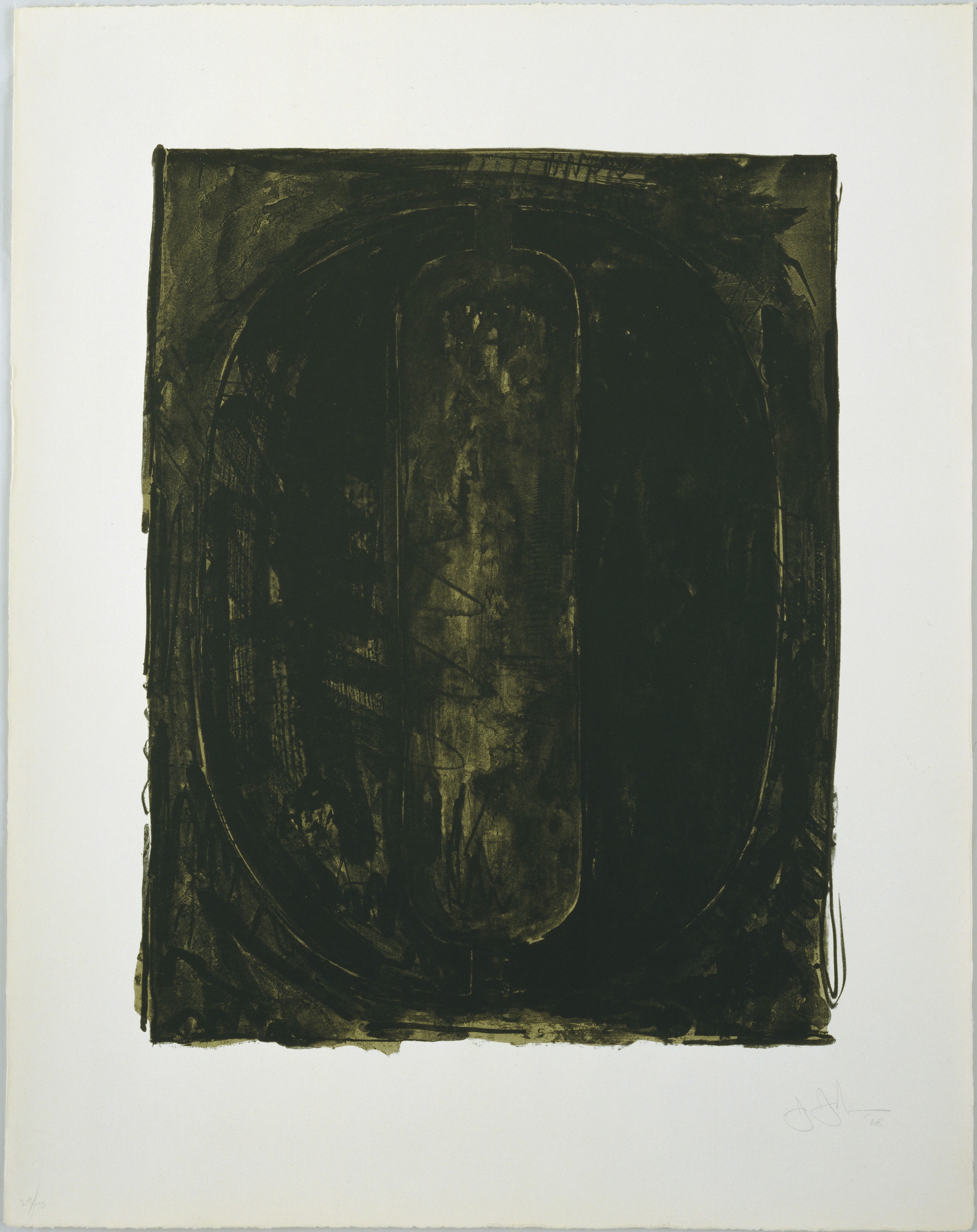 Jasper Johns. Figure 0 from Black Numeral Series