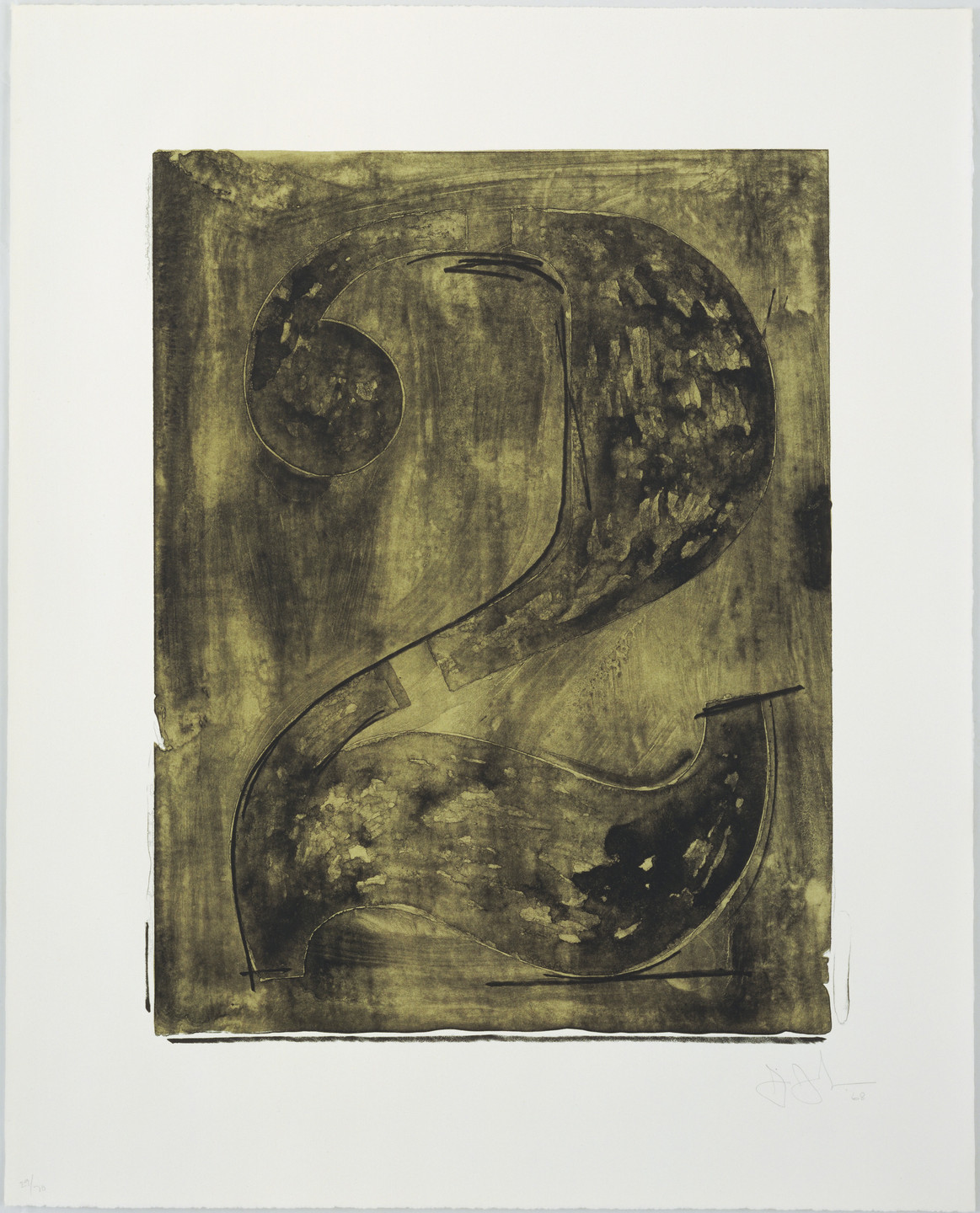 Jasper Johns. Figure 2 from Black Numeral Series. 1968