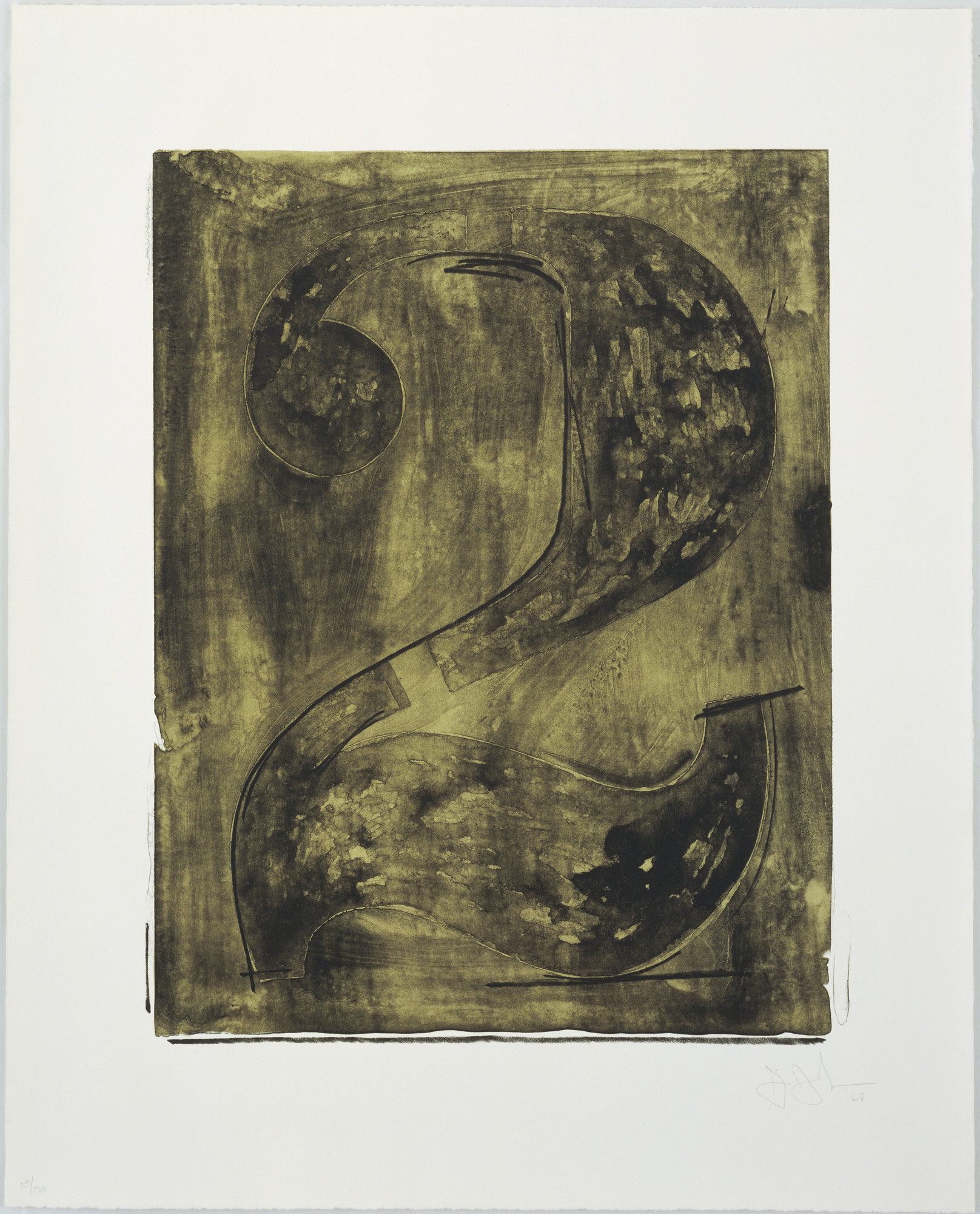 Jasper Johns. Figure 2 from Black Numeral Series