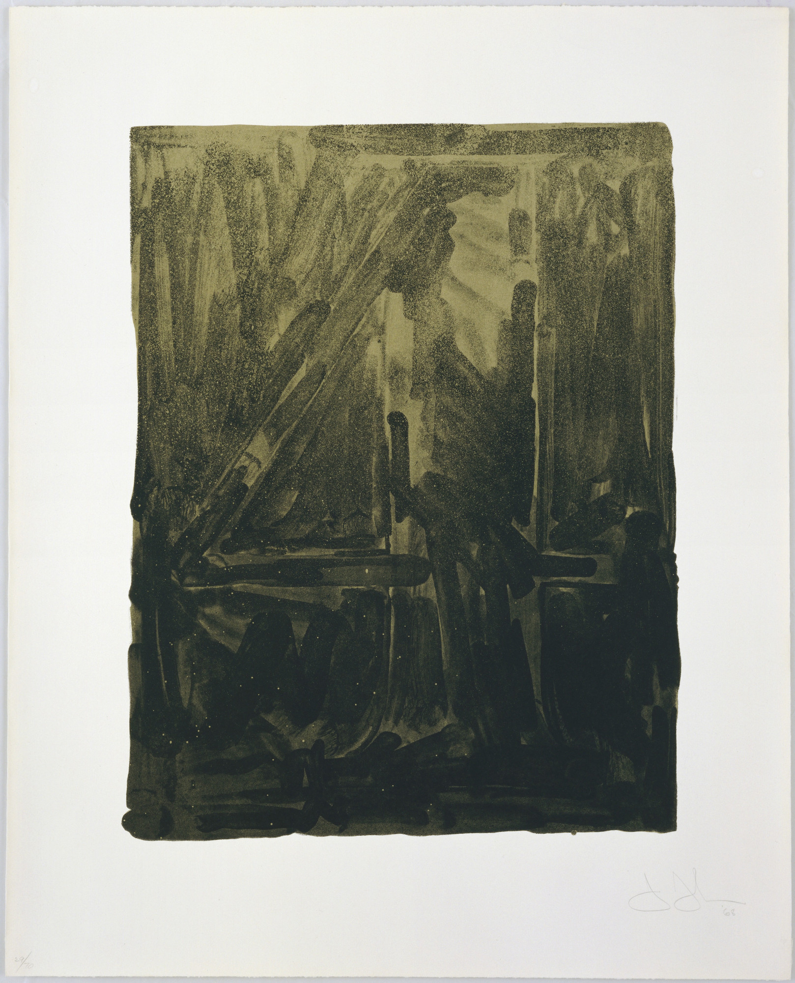 Jasper Johns. Figure 4 from Black Numeral Series