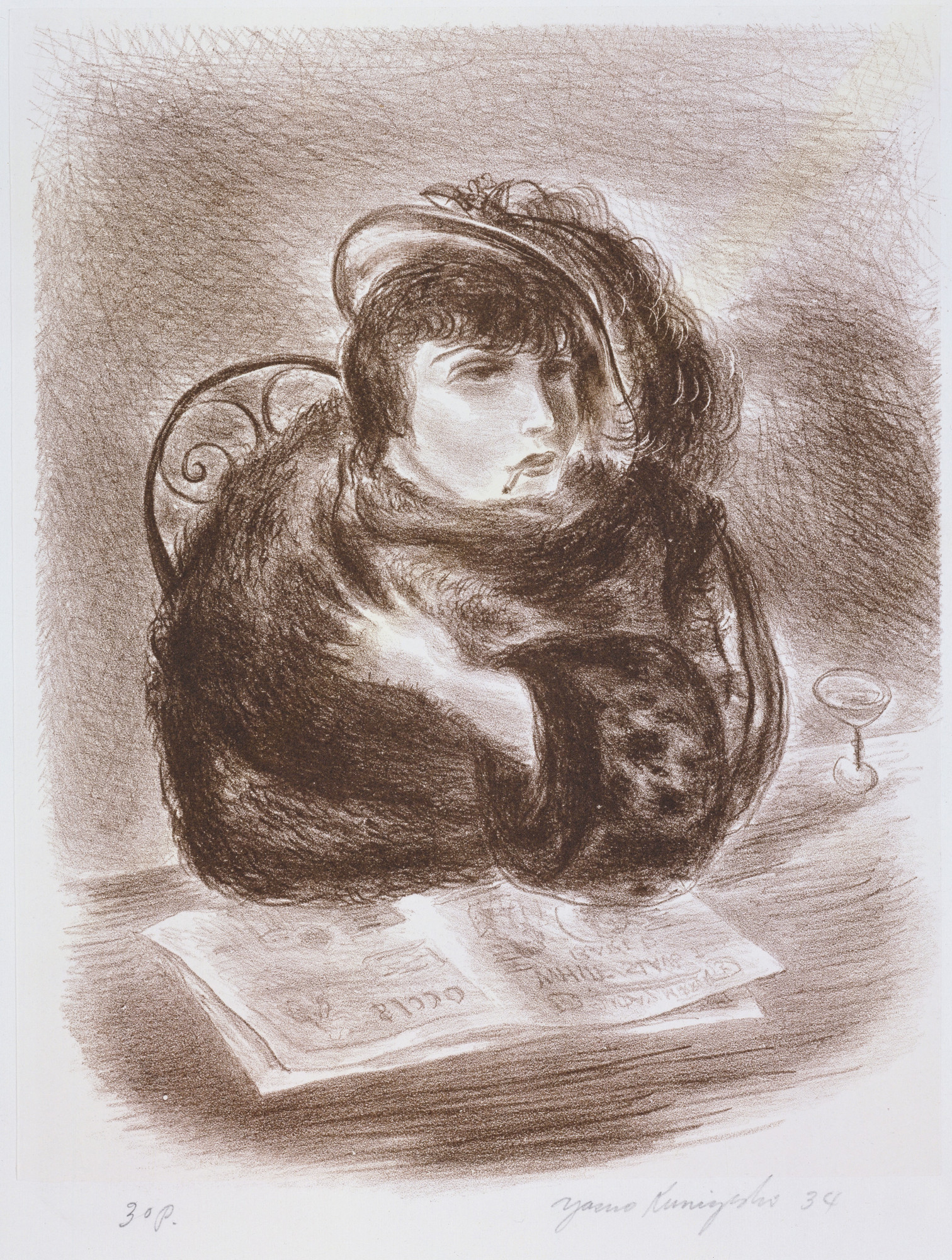 Yasuo Kuniyoshi. Café