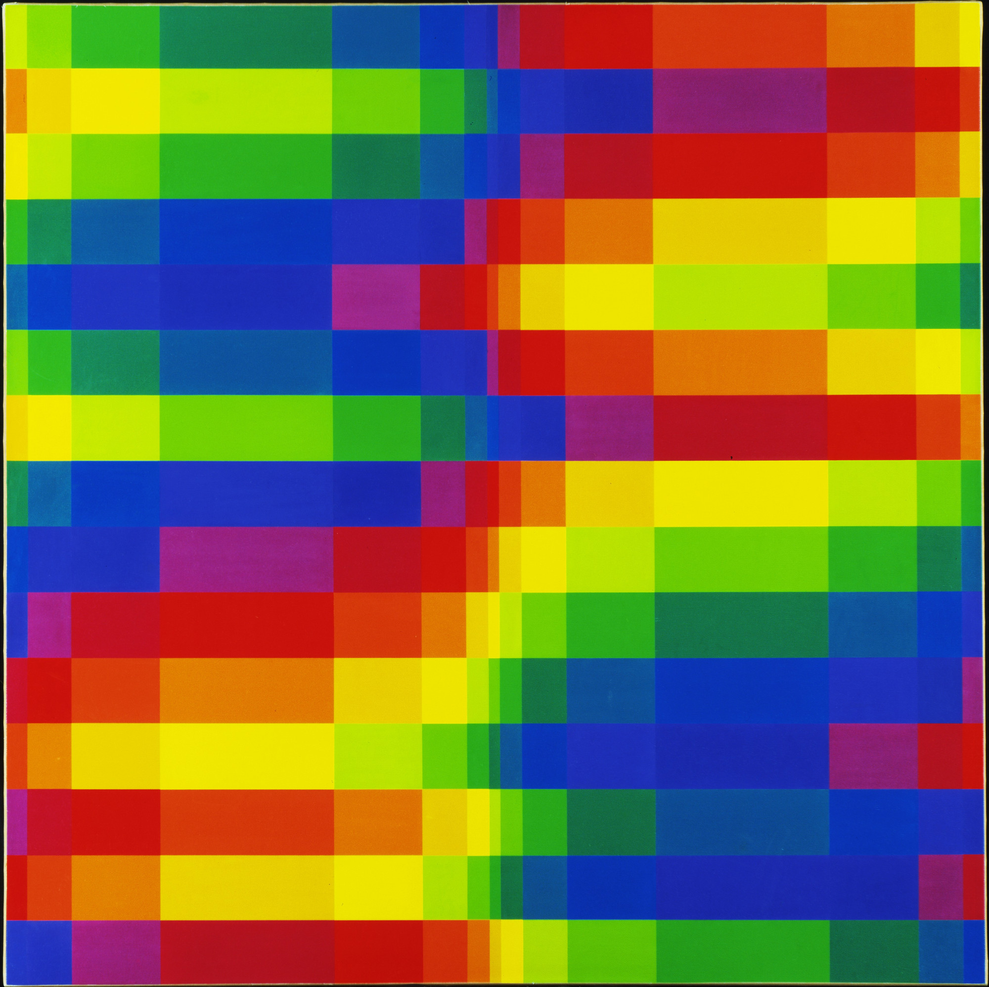 Richard Paul Lohse. Fifteen Systematic Color Rows with Vertical