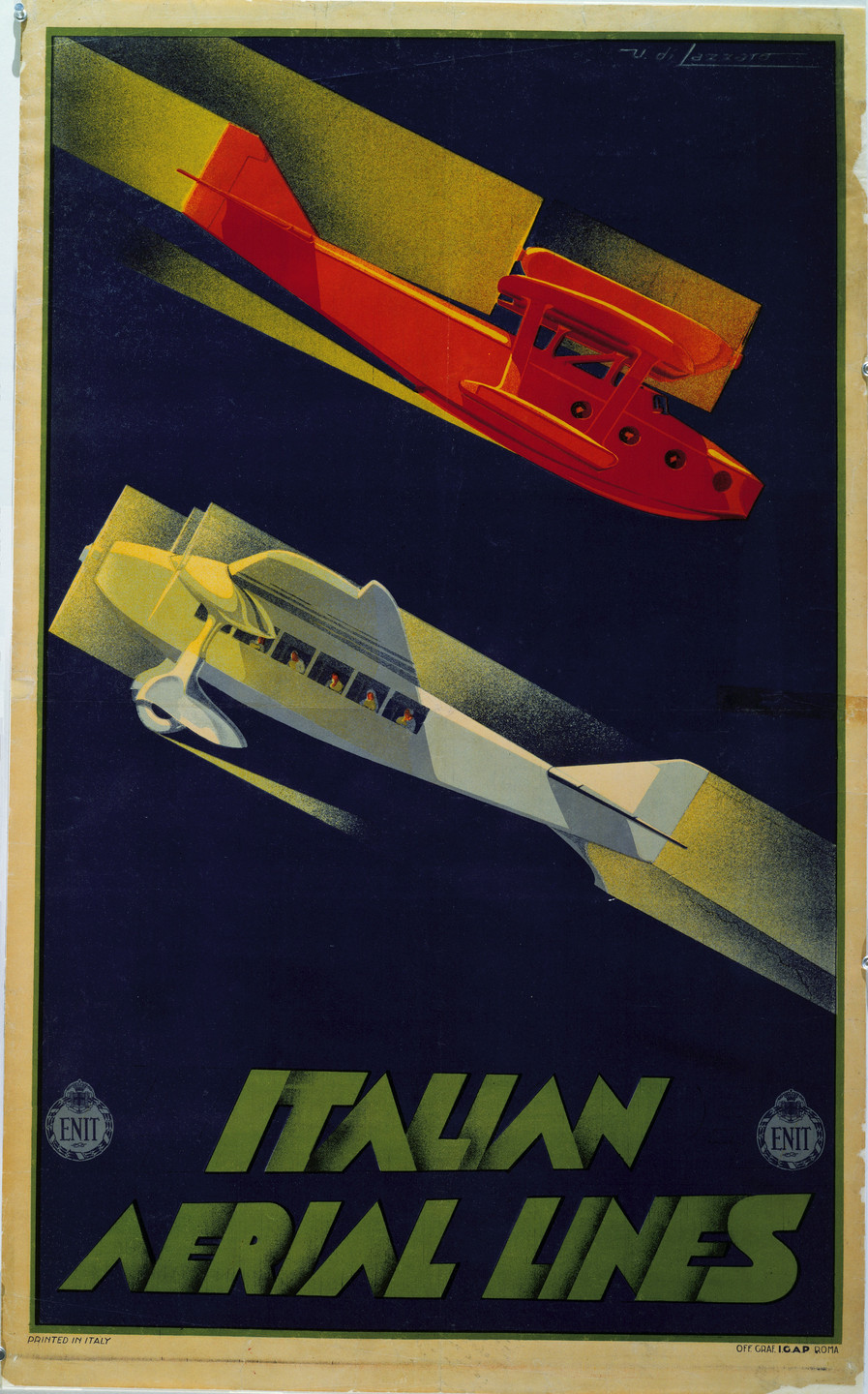 Umberto di Lazzaro. Italian Aerial Lines. c.1935
