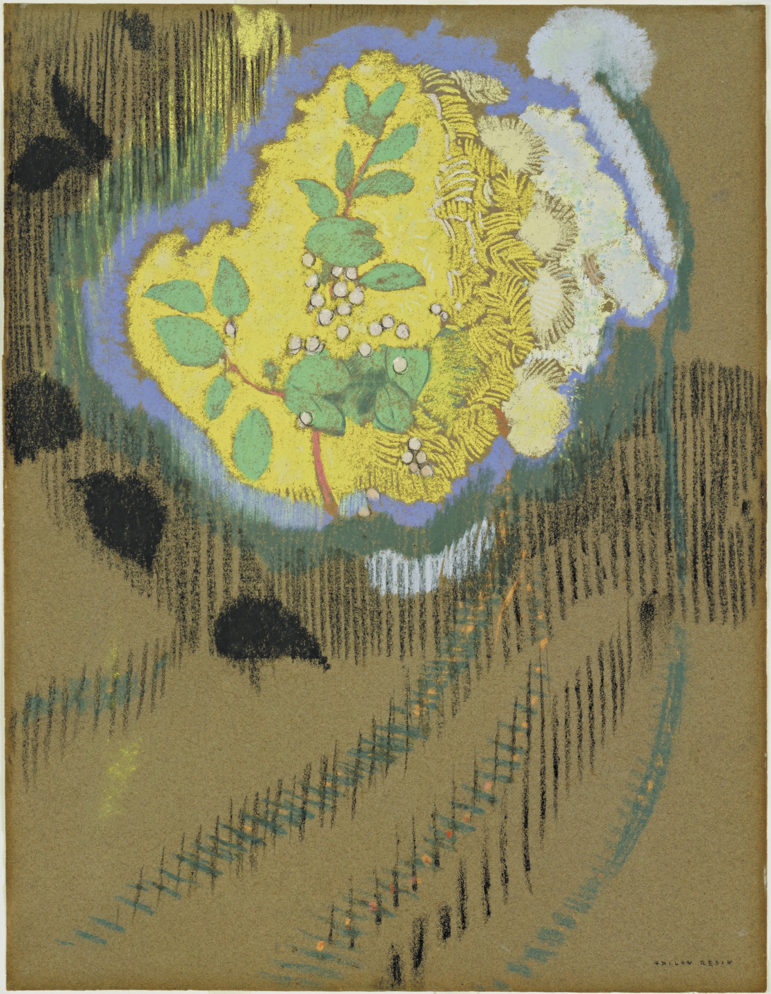Odilon Redon. Yellow Flowers. c. 1912