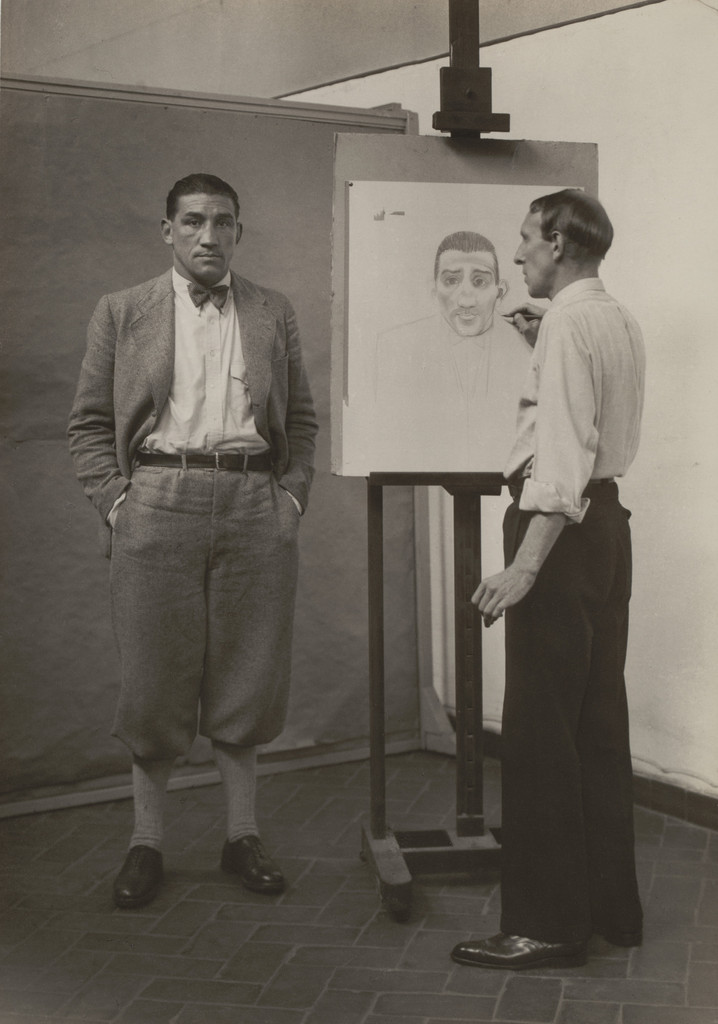 The Painter Heinrich Hörle Drawing the Boxer Hein Domgören