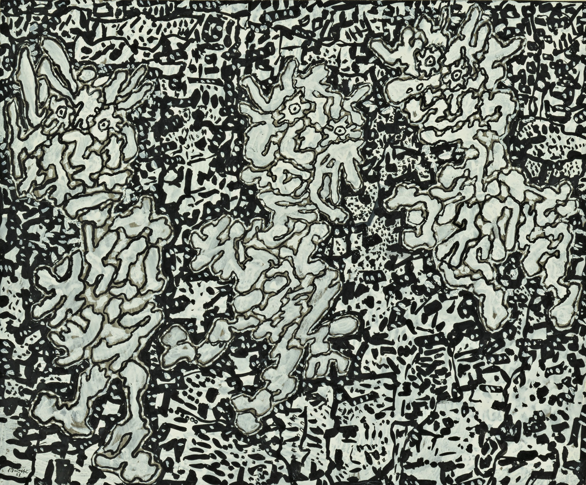 Jean Dubuffet. Landscape with Three Figures
