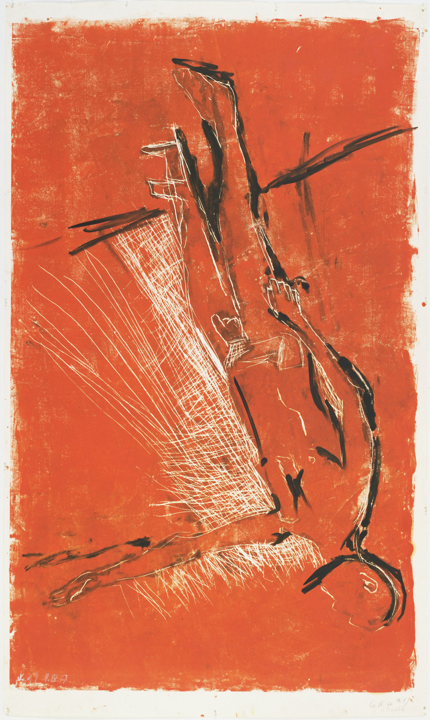 Georg Baselitz. Nude with Three Arms (Akt mit drei Armen). 1977