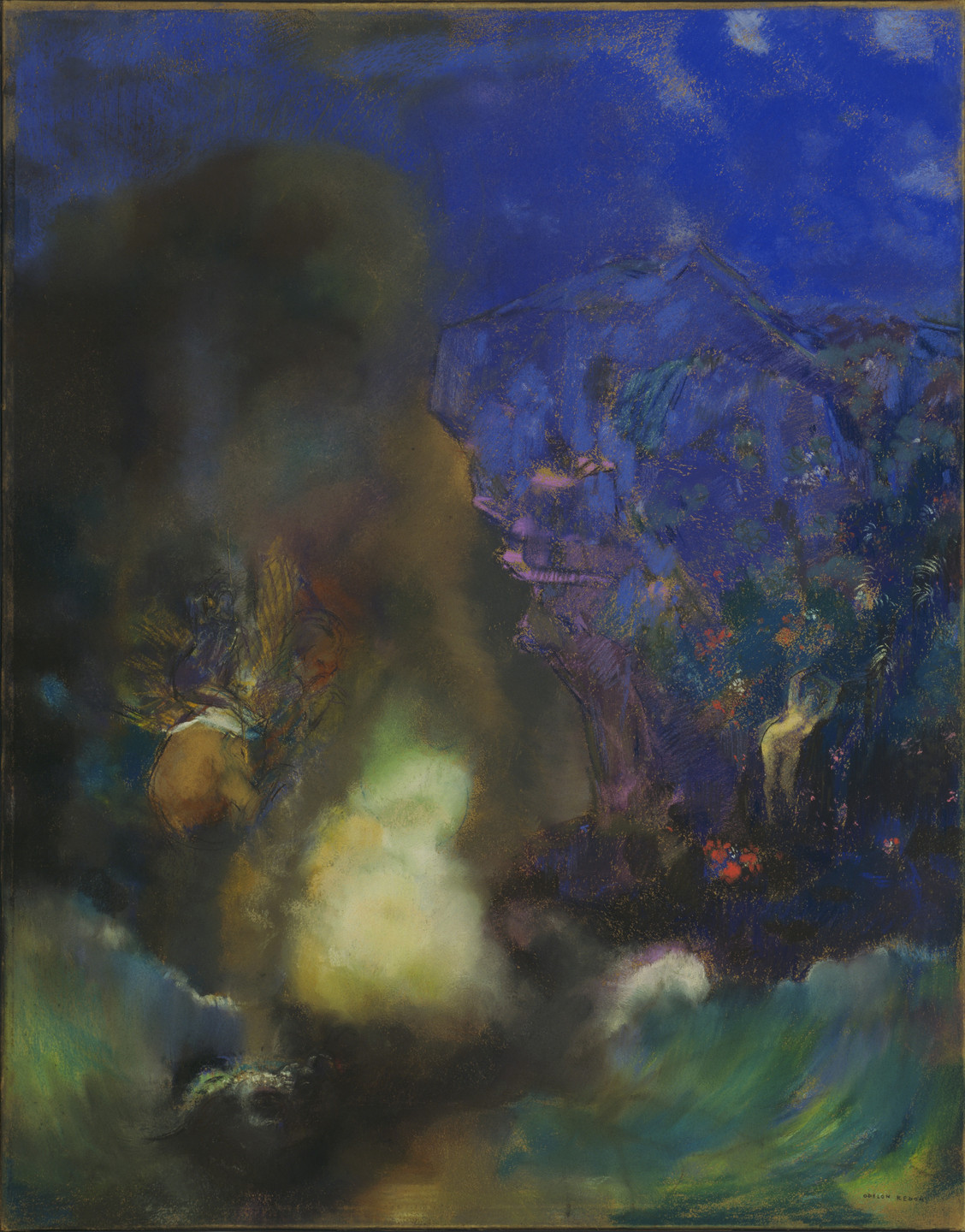 Odilon Redon. Roger and Angelica. c. 1910