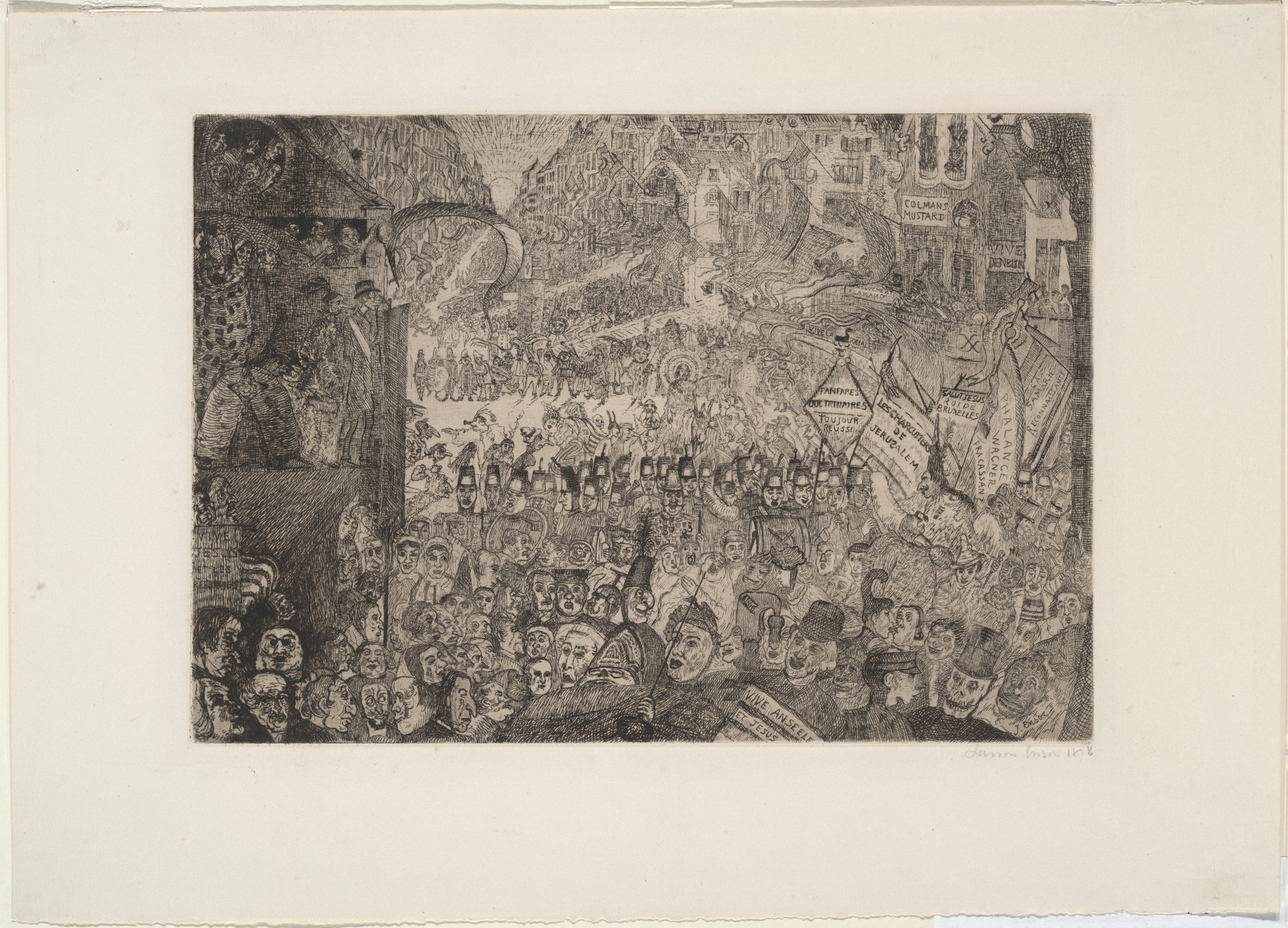James Ensor. The Entrance of Christ into Brussels (L'Entrée du Christ à Bruxelles). 1898
