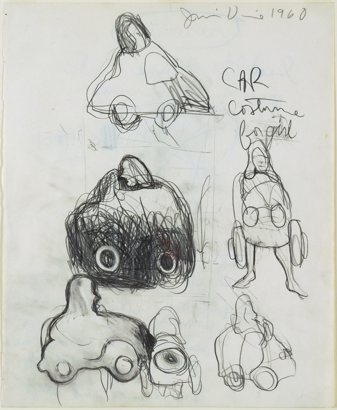 Jim Dine. Study for The Car Crash: Car Costume for Girl. 1960