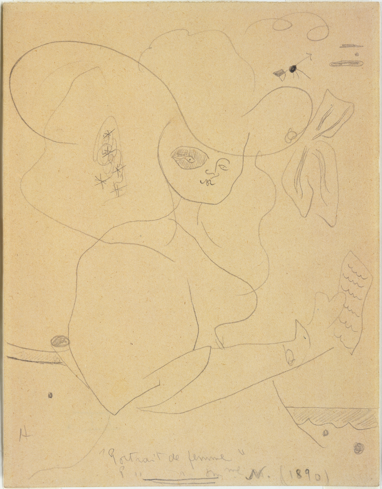 Joan Miró. Study for Portrait of Mistress Mills in 1750