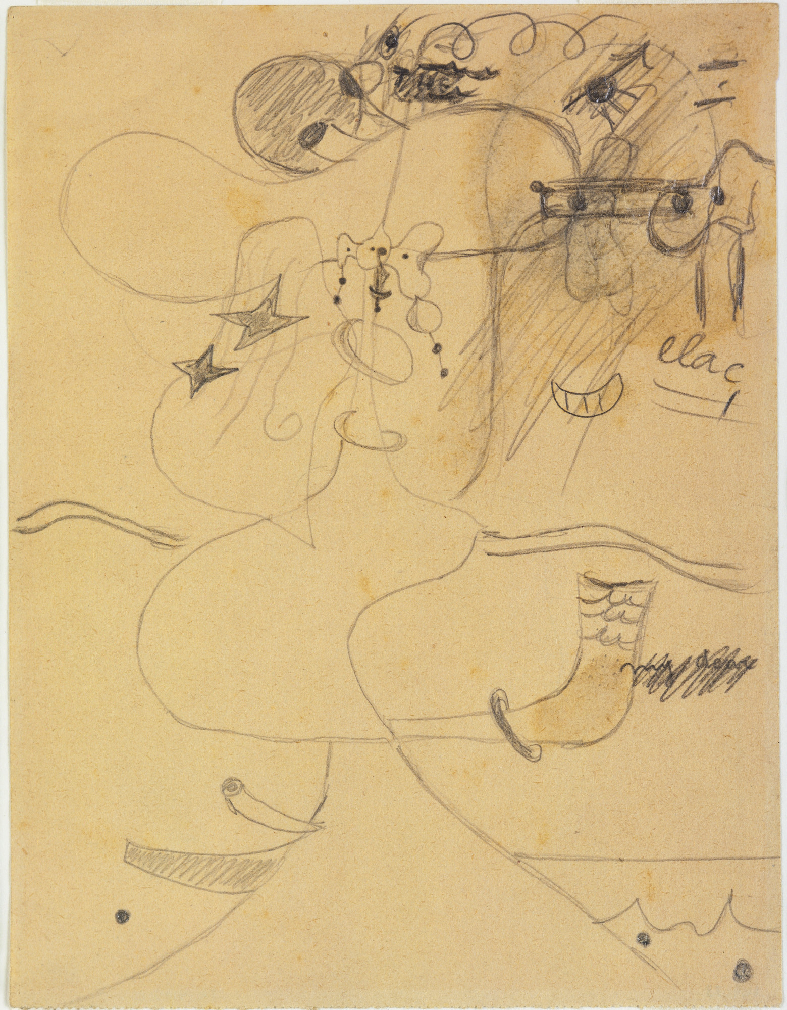 Joan Miró. Study for Portrait of Mistress Mills in 1750