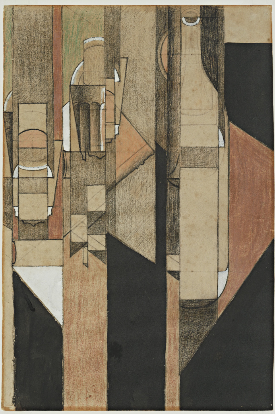 Juan Gris. Glass and Bottle. 1913