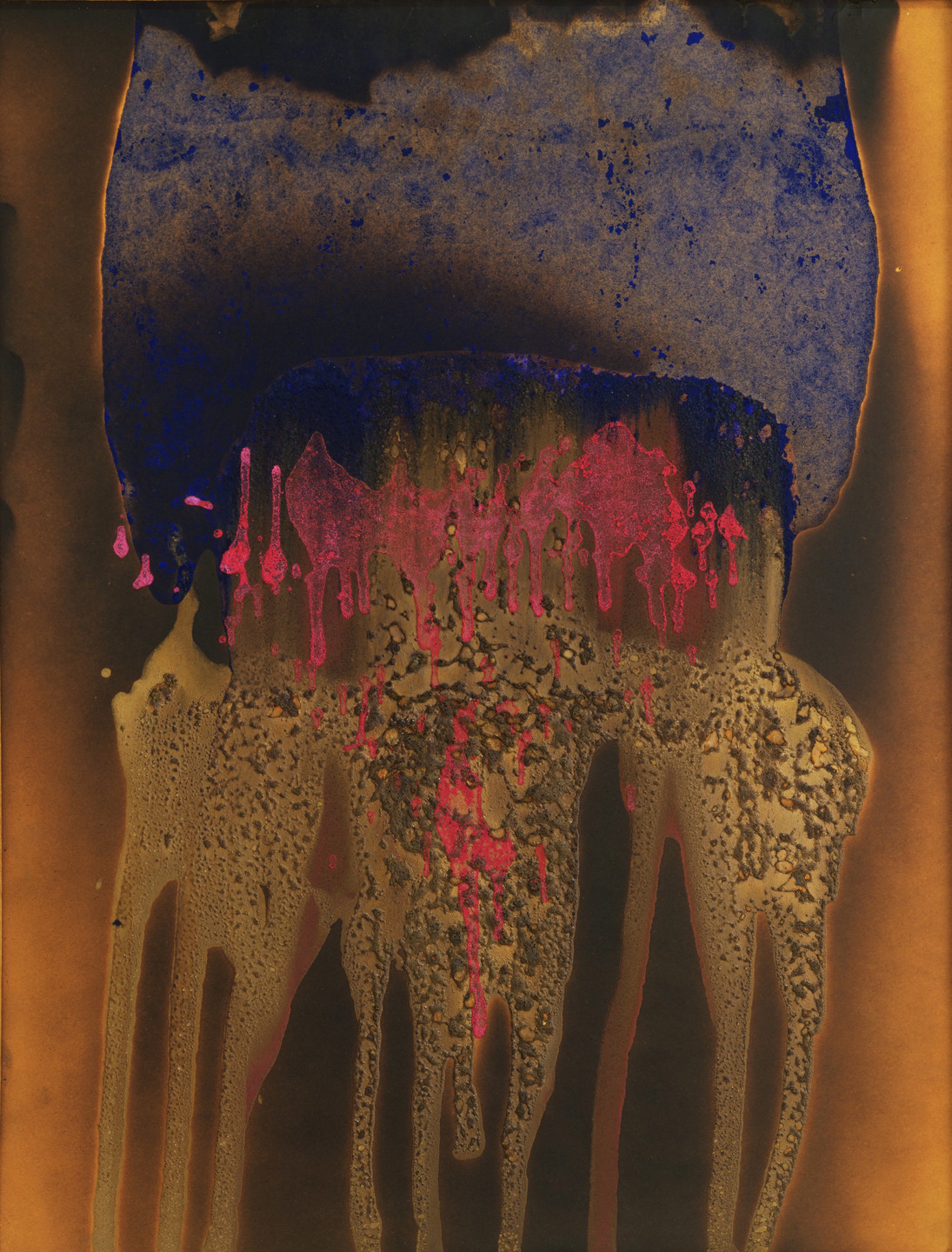 Yves Klein. Untitled (fire-color painting). 1962