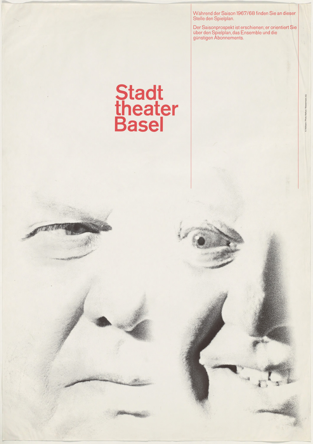 Armin Hofmann. Stadt Theater Basel. 1967