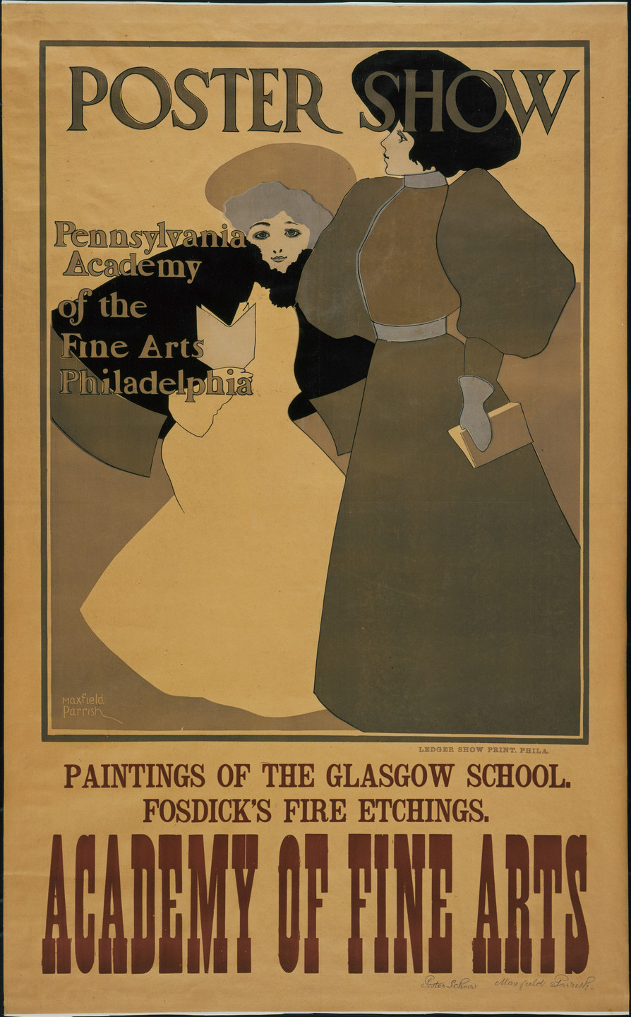 Maxfield Parrish. Poster Show, Pennsylvania Academy of the Fine Arts Philadelphia. 1896