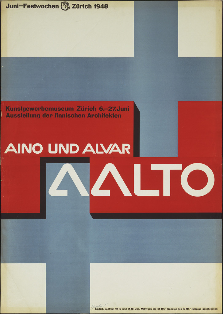 Aino und Alvar Aalto (Poster for an exhibition at the Kunstgewerbemuseum, Zürich)