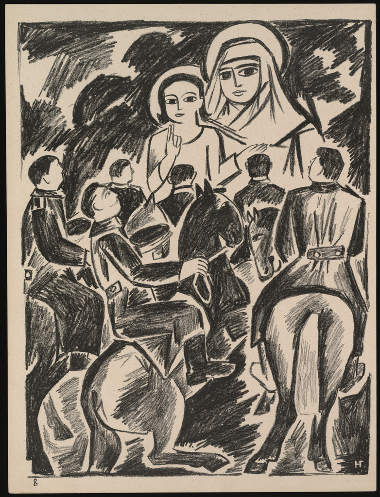 Videnie v oblakakh (Vision in the Clouds) from Misticheskie obrazy voiny. 14 litografii (Mystical Images of War: Fourteen Lithographs)