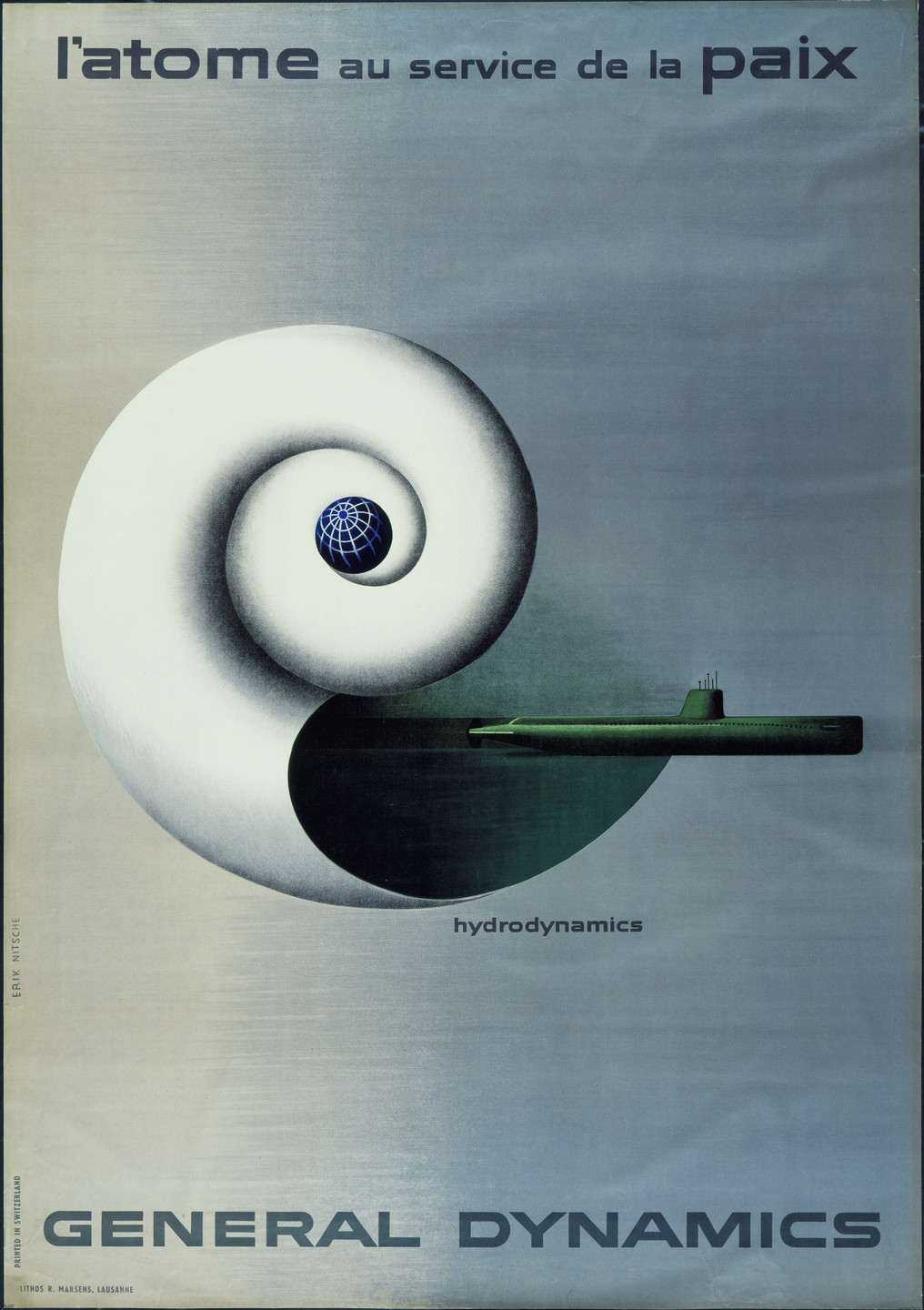 Erik Nitsche. L&#39;Atome au Service de la Paix, General Dynamics. 1955