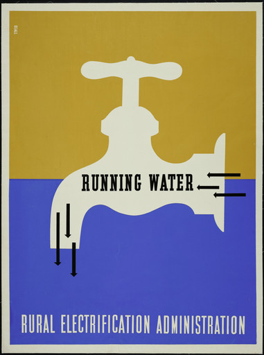 Lester Beall. Running Water - Rural Electrification Administration. 1937