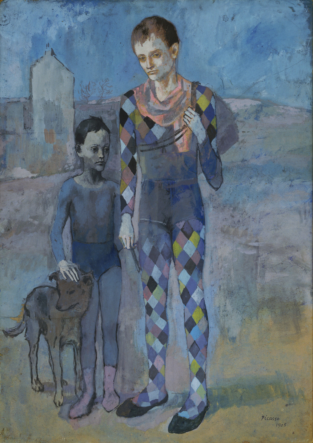 Pablo Picasso. Two Acrobats with a Dog. 1905
