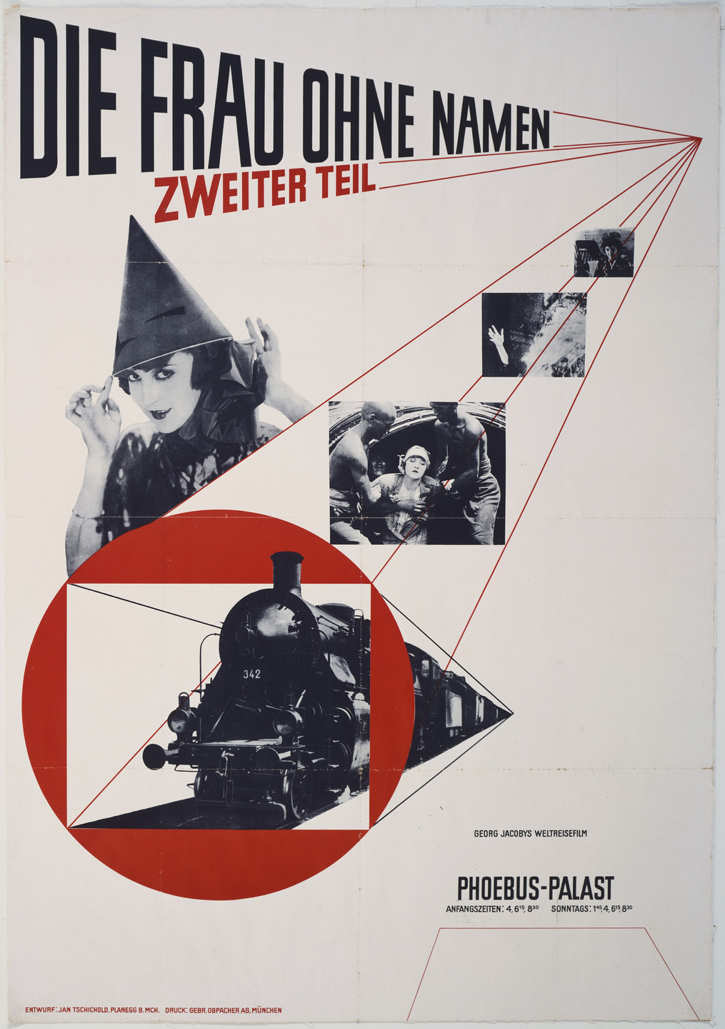 Jan Tschichold. Die Frau ohne Namen (The Woman Without a Name) (Film poster for the Phoebus-Palast cinema, Munich). 1927