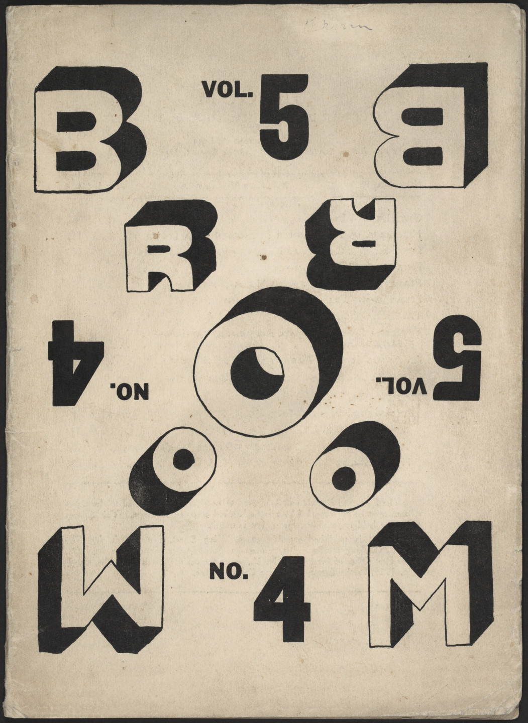 El Lissitzky. Broom, vol. 5, no. 4. 1923