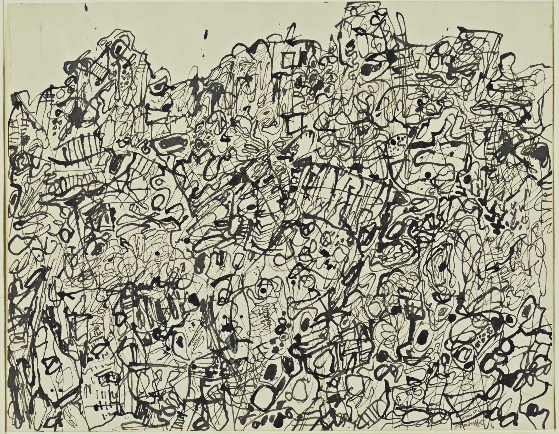 Jean Dubuffet. Tumultuous Landscape (Paysage agité). 1952