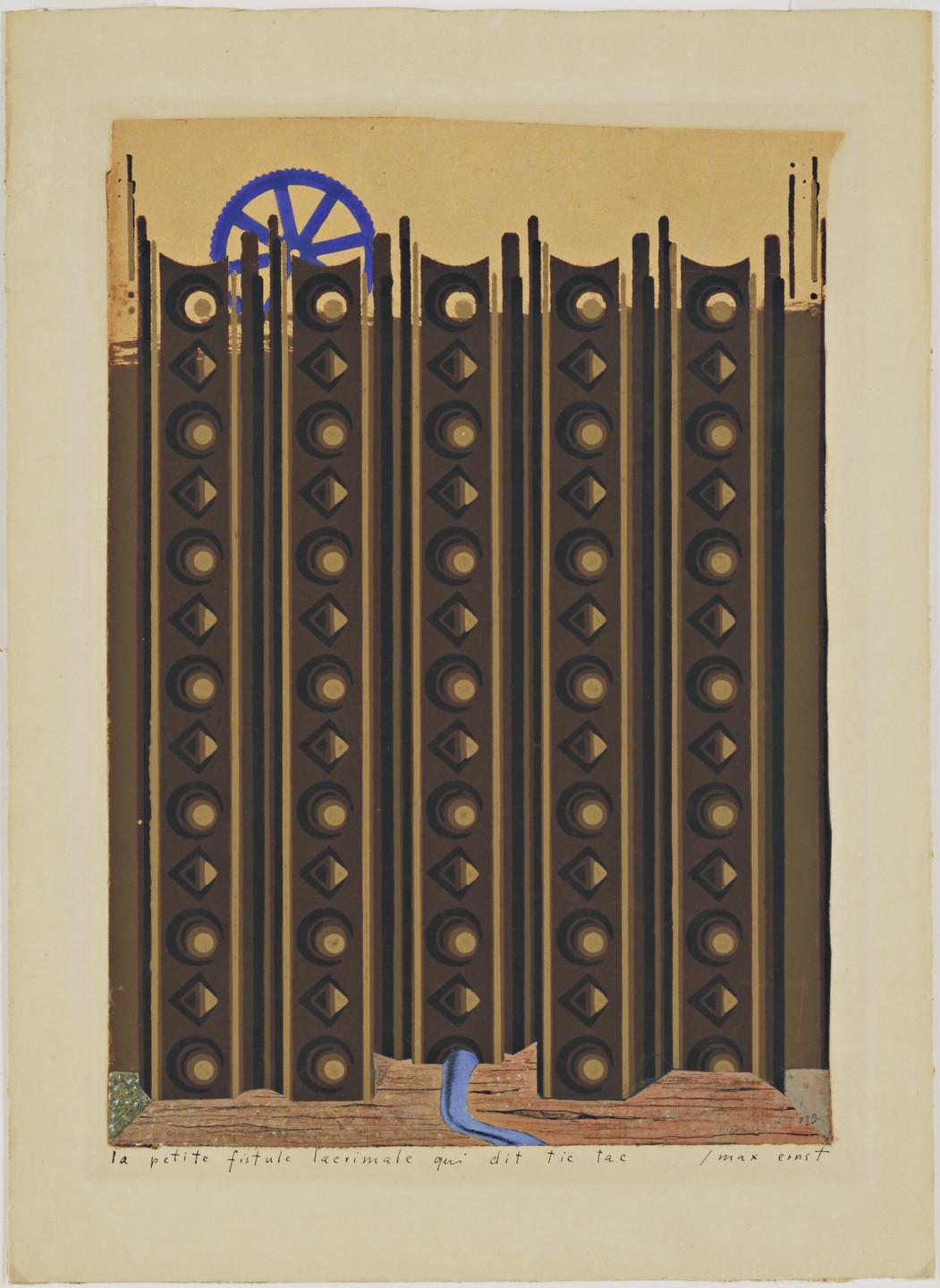 Max Ernst. The Little Tear Gland That Says Tic Tac (La Petite fistule lacrimale qui dit tic tac). 1920