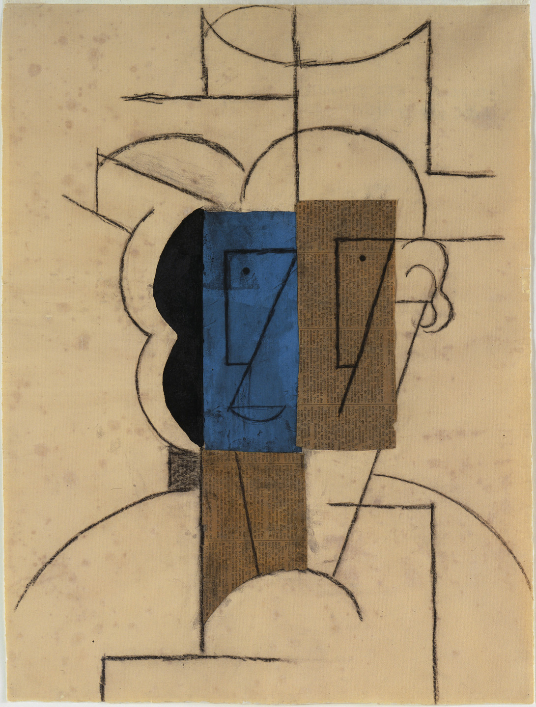 Pablo Picasso. Head of a Man with a Hat. 1912