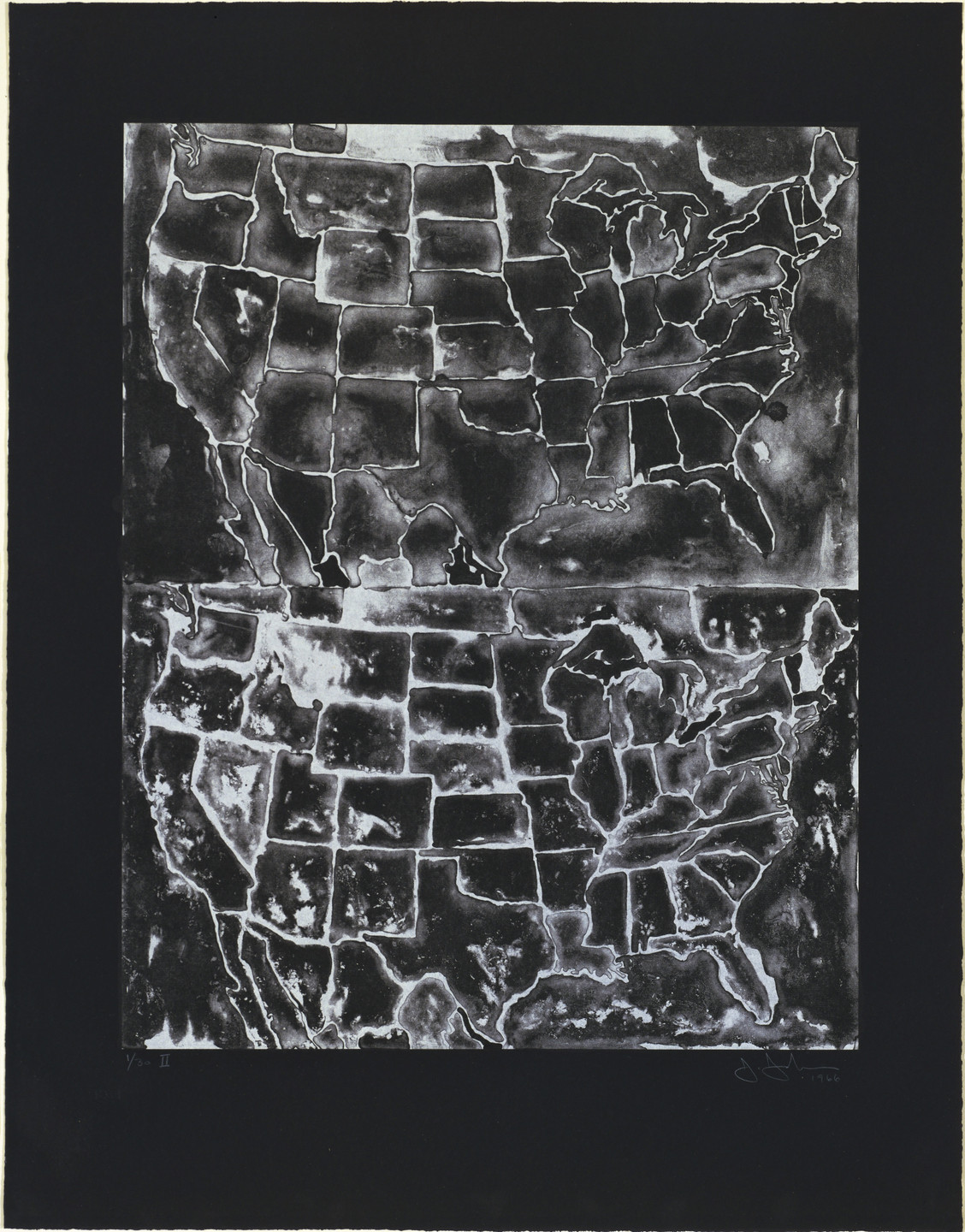 Jasper Johns. Two Maps II. 1966