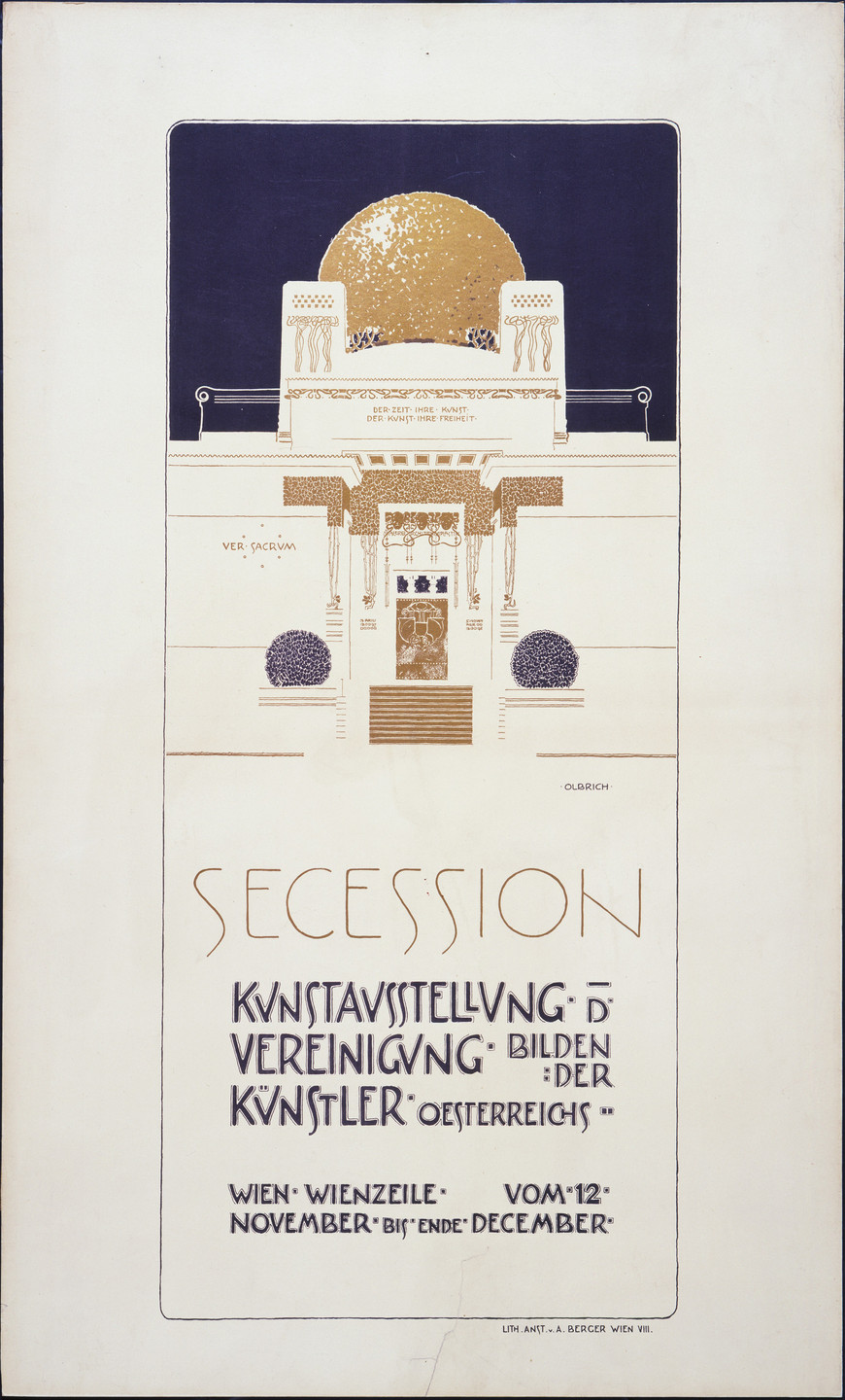 Joseph Maria Olbrich. Poster for the Second Secession Exhibition. 1898