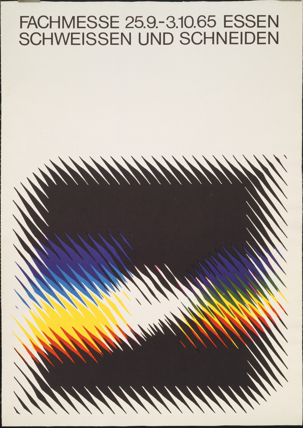 Graphicteam BDG, Winfried Holtz, Siegfried Himmer, Hans Buschfeld, Heinz Lippert, Coort von Mannstein. Fachmesse 25.9-3.10.65 Essen, Schweissen und Schneiden. 1965