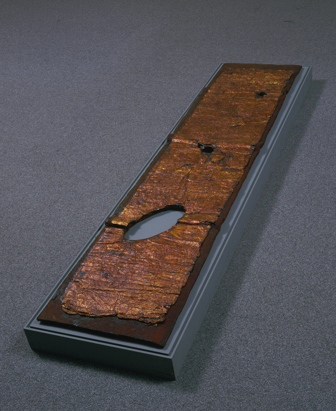 Bruce Nauman. Collection of Various Flexible Materials Separated by Layers of Grease with Holes the Size of My Waist and Wrists. 1966