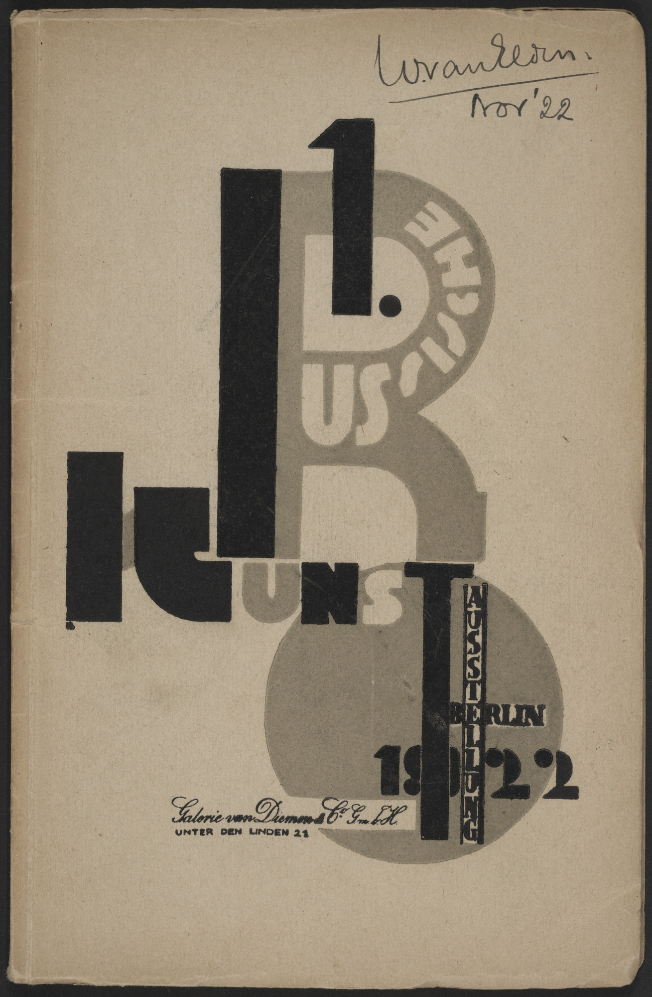 El Lissitzky. Erste russische Kunstausstellung ( The First Russian Art Exhibition )
