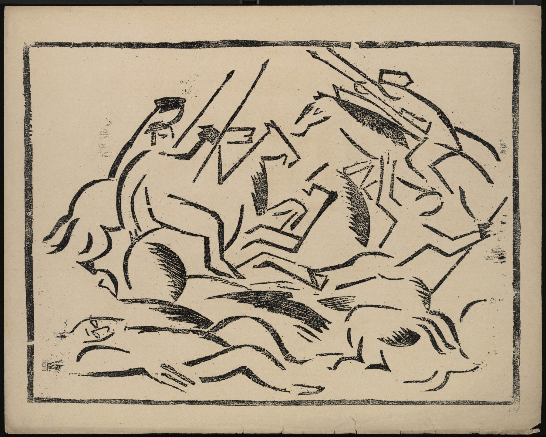 Olga Rozanova. Bitva (Battle) from Voina (War). 1915, published 1916