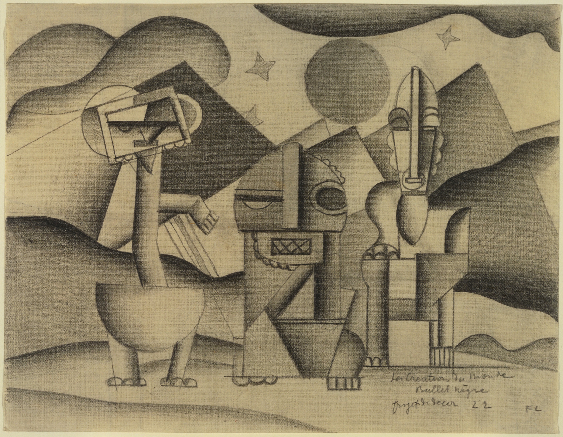 Fernand Léger. Mise-en-scène for the ballet La Création du monde (The Creation of the World). 1922