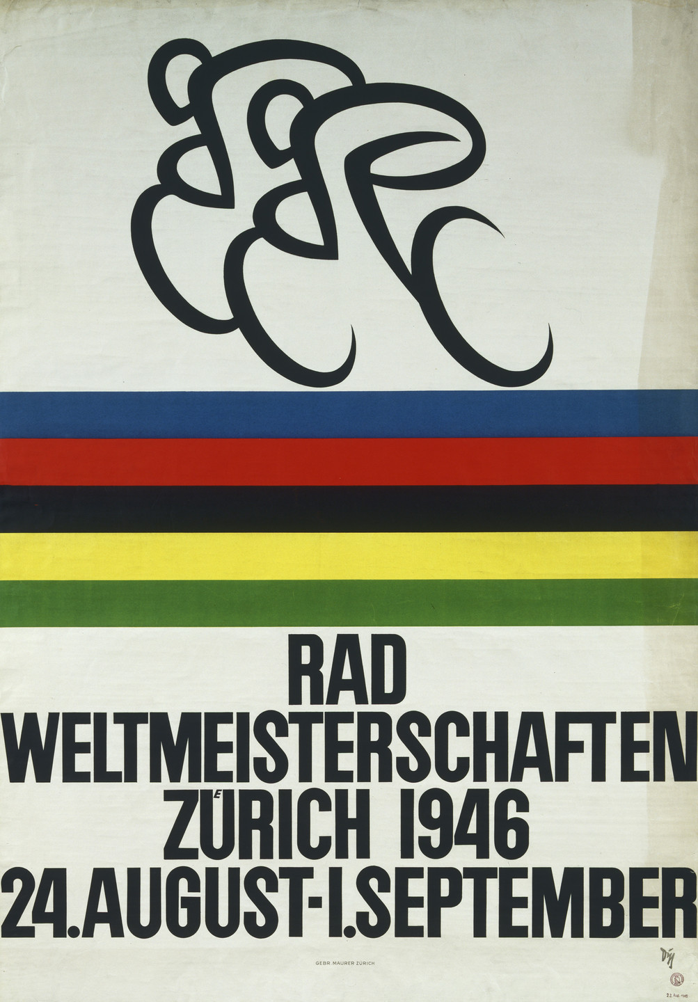Unknown artist. Rad Weltmeisterschaften, Zürich 1946. 1946