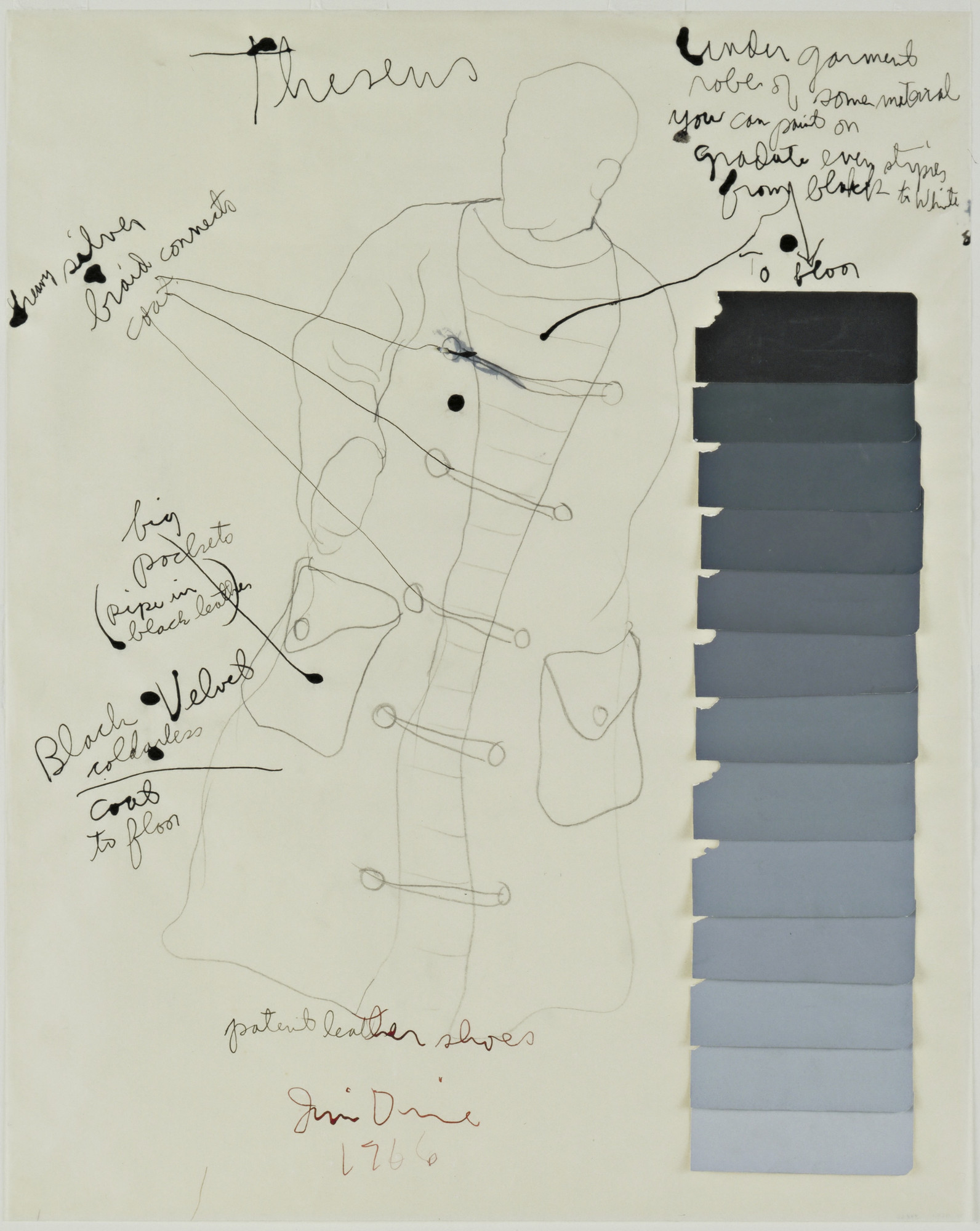 Jim Dine. Costume study for A Midsummer Night's Dream: Theseus