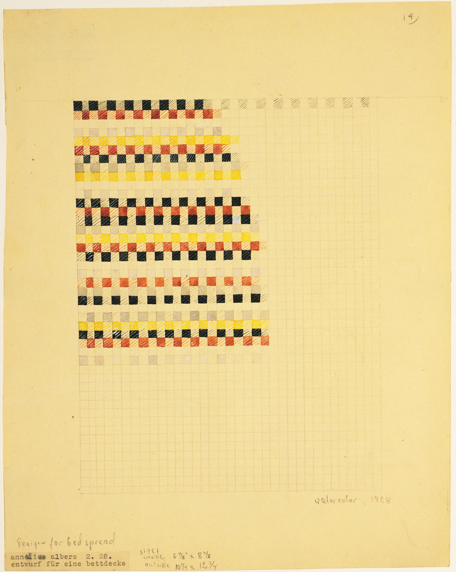 Anni Albers. Design for Bedspread