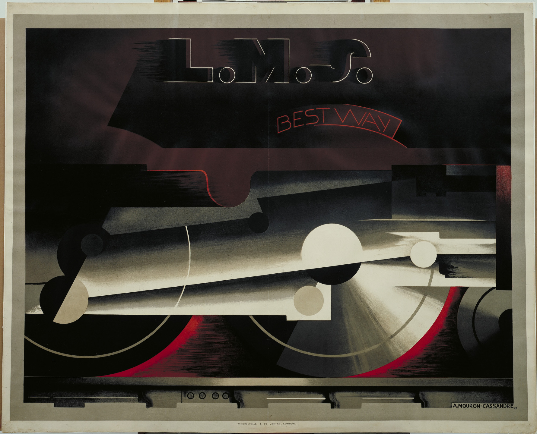 L.M.S Best Way カッサンドル リトグラフ アートポスター A. M. Cassandre. L.M.S. Bestway. 1928 | MoMA