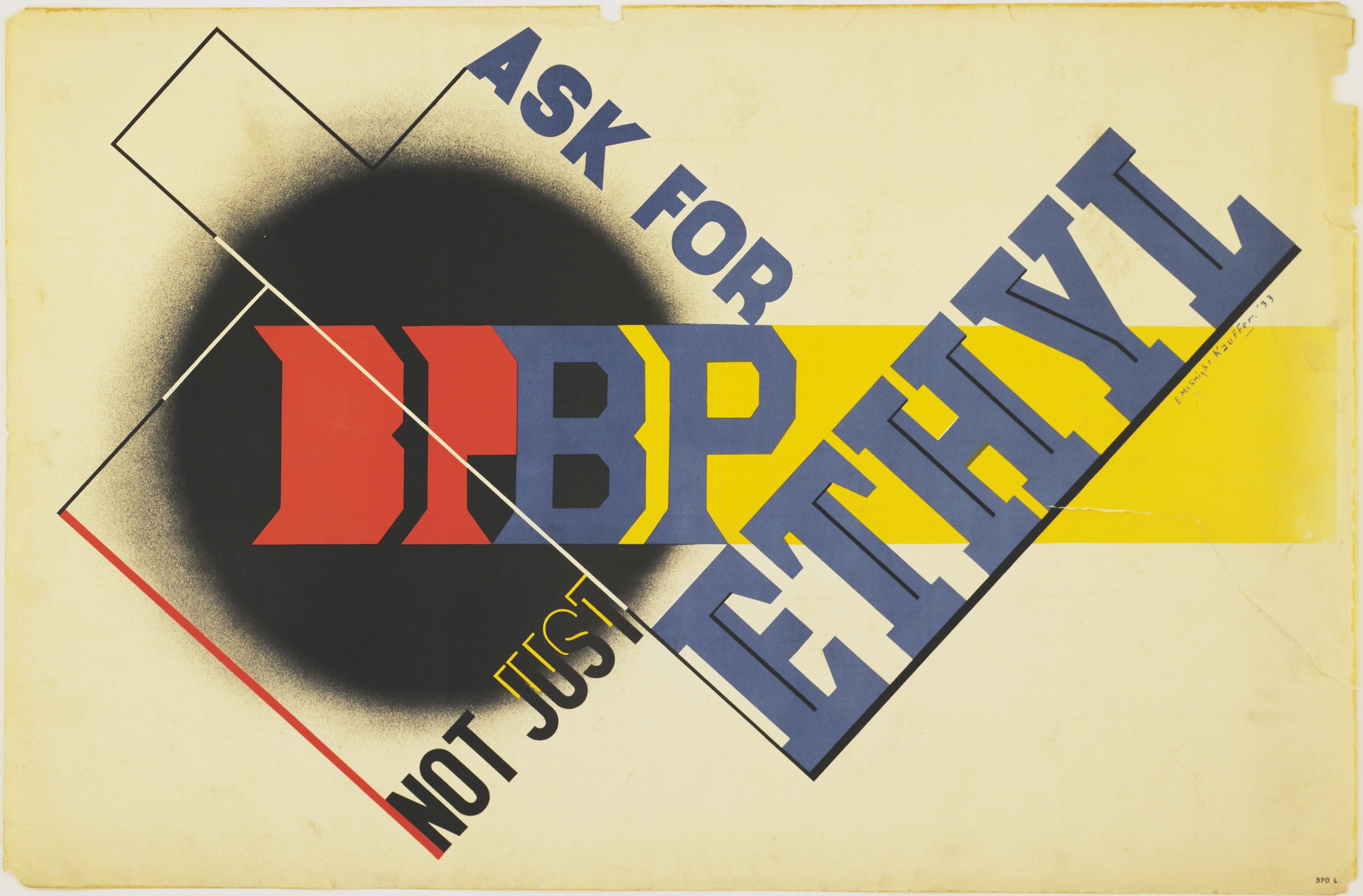 E. McKnight Kauffer. Ask For BP Not Just Ethyl. 1933