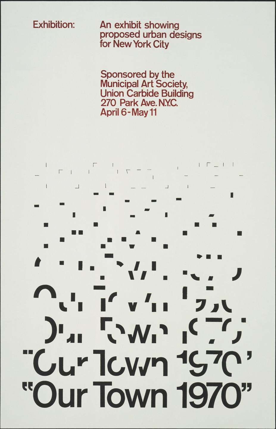 Robert Gretczko, Charles Zimmerman. &#34;Our Town 1970&#34;. 1964