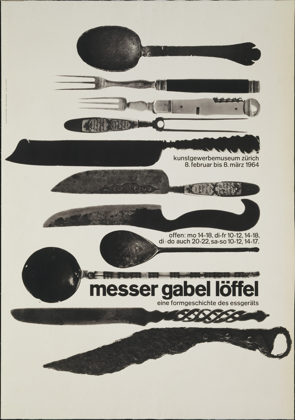 Fridolin Müller. Messer Gabel Löffel eine Formgeschichte des Essgeräts. 1964