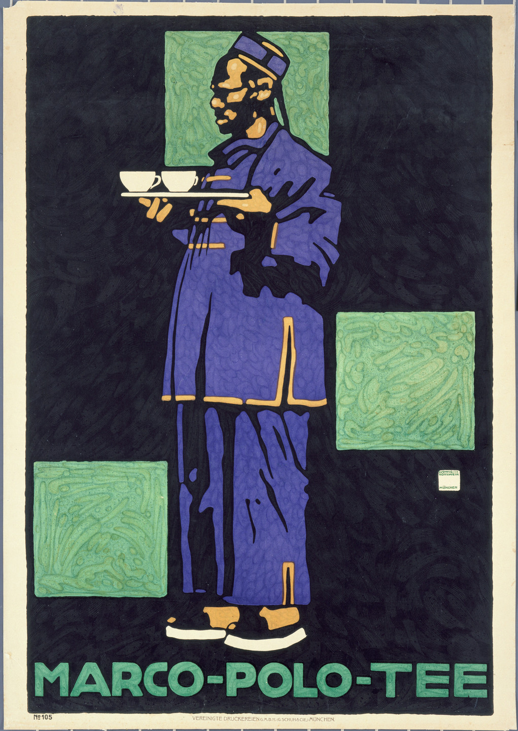 Ludwig Hohlwein. Marco-Polo-Tee. 1910