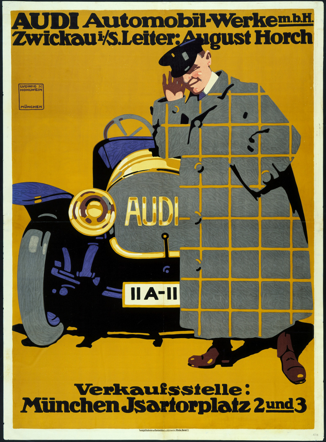Ludwig Hohlwein. Audi Automobil-Werke. 1912