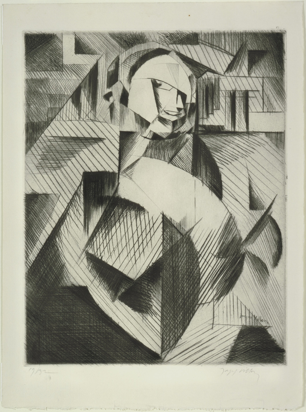 Jacques Villon. Portrait of an Actor (Félix Barré) [Portrait de un acteur (Félix Barré)]. 1913