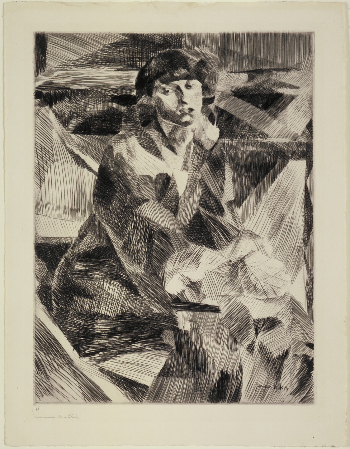 Jacques Villon. Portrait of a Young Woman (Portrait de jeune femme). 1913