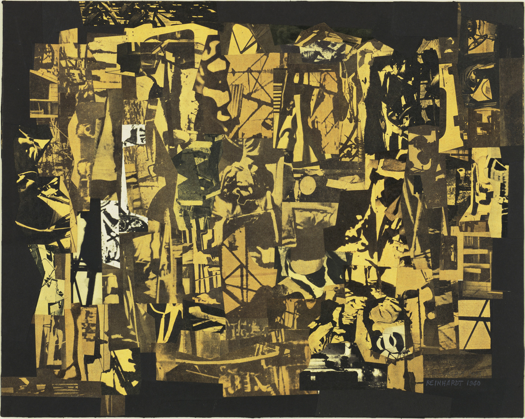 Ad Reinhardt. Newsprint Collage. 1940
