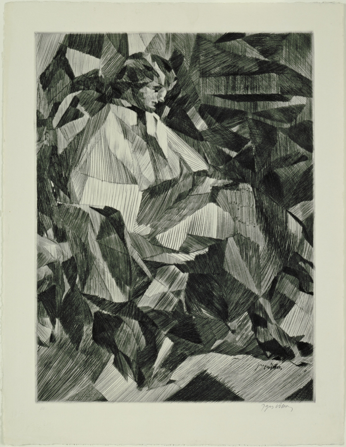 Jacques Villon. Yvonne D. in Profile (Yvonne D. de profil). 1913